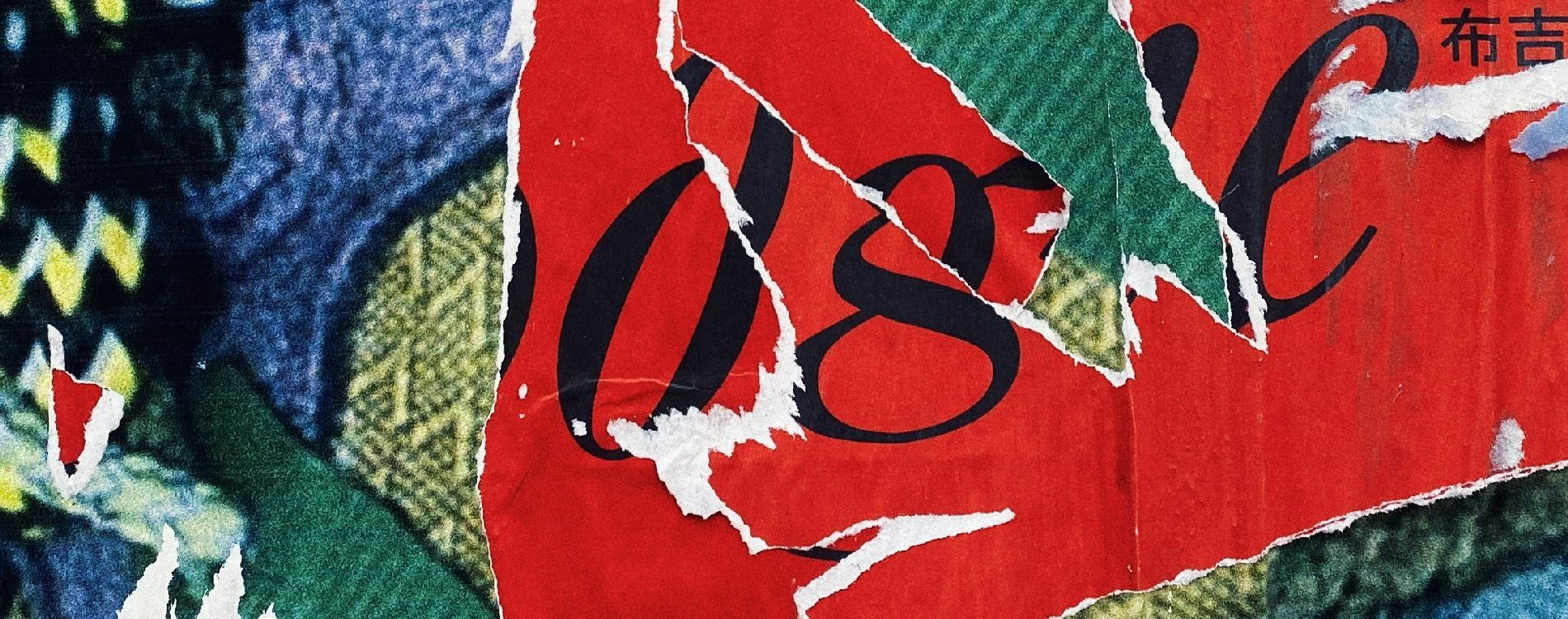 Posters glued on top of each other