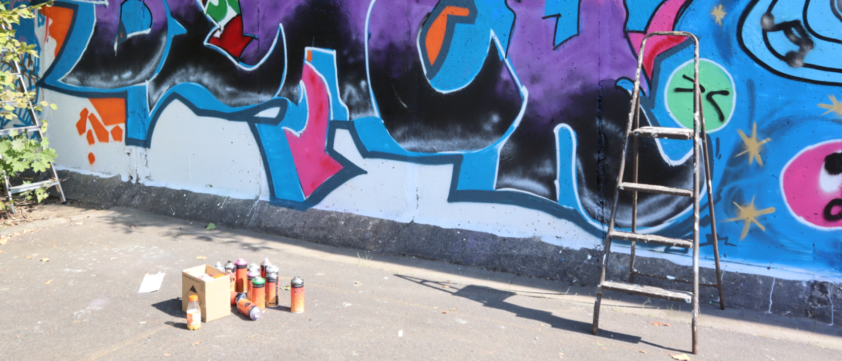 Graffiti aus einem Jugendkulturworkshop