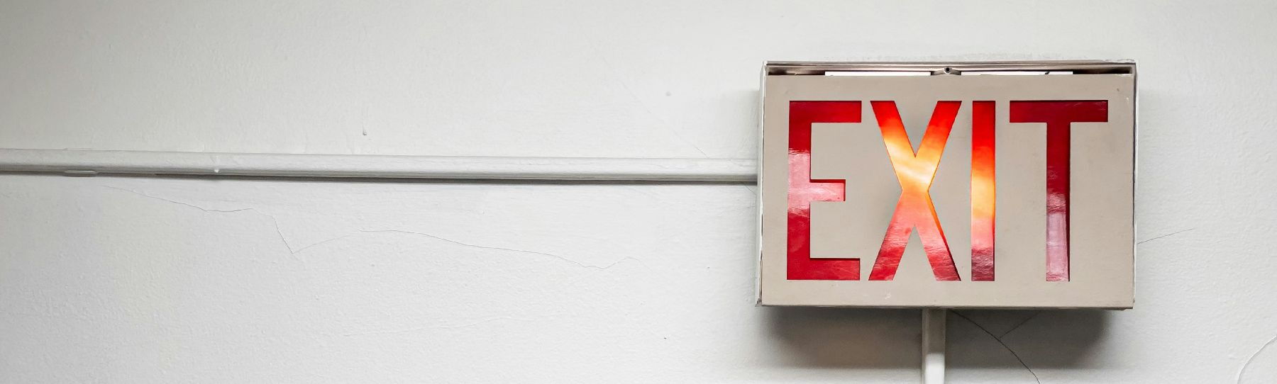 Foto eines EXIT-Zeichens