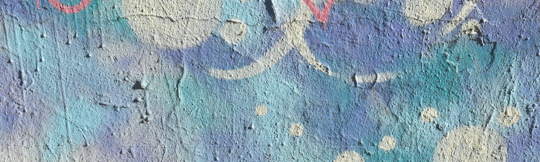 Graffiti in Blautönen