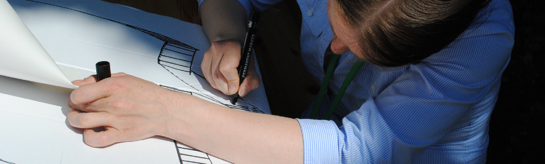 Person beim Zeichnen